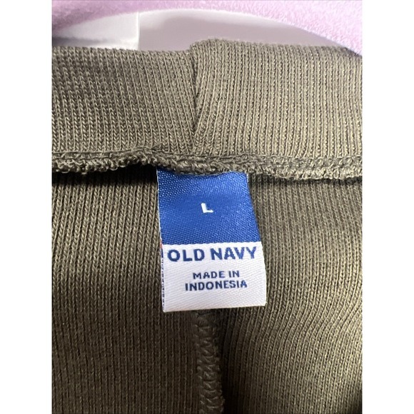 Old Navy Sleeveless Mock Neck Ribbed Knit Stretch Dress Size Large Olive Green - Picture 2 of 6